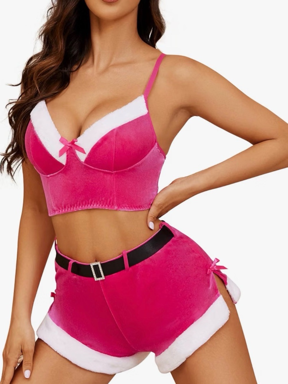 Sexy pink santa set read description below